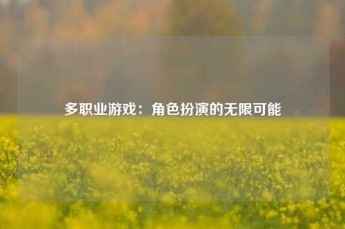 多职业游戏：角色扮演的无限可能